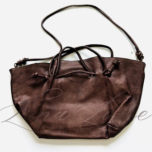 FREE PEOPLE Head Over Heels Tote / Shoulder Bag In Espresso NWT - Picture 3 of 10